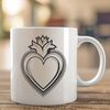Sacred Heart SVG File for Laser Cutting and More Sacred Heart icon in vector format, suitable for various applications and designs.