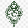 Traditional Sacred Heart Illustration A symbolic illustration of the Sacred Heart, depicted in a traditional style with intricate details.
