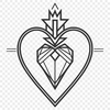 Beautiful Religious Symbol SVG Image An SVG vector art depiction of the Sacred Heart icon, ideal for use in graphic designs and digital projects.