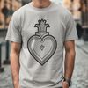 Detailed Vector Heart Graphic A detailed illustration of the Sacred Heart in vector format, suitable for various design projects.