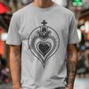 A sacred heart icon in vector format, suitable for various applications including clip art and graphic design projects.