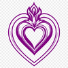 An illustration of the Sacred Heart, suitable for vector design projects.