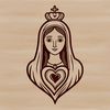 A vector graphic representation of the Immaculate Heart, suitable for use in various digital applications.