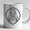 Divine Vector Design Immaculate heart icon in vector format, suitable for digital designs and crafts.