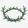 Symbolic Christian Iconography - Editable Vector Art A digital representation of the Crown of Thorns from Christian scripture, rendered as an editable vector art.