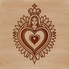 Immaculate Heart Iconography Religious iconographic illustration of the Immaculate Heart in vector format.