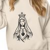 Free Clip Art Heart Iconography A stylized illustration of the Immaculate Heart, suitable for digital designs and craft projects.