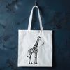 Savannah Wildlife Vector Art A detailed illustration of a giraffe, a tall savannah animal, with long neck and legs.
