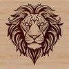Lion Illustration in Regal Pose An SVG rendering of a lion, highlighting its regal appearance as a big cat in a safari setting.