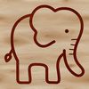 An SVG illustration of an elephant animal, perfect for clipping out in software like Procreate or Photoshop.