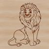 A majestic lion on the savannah A realistic illustration of a lion sitting on the savannah.