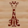 Giraffe Illustration in High-Resolution A high-resolution digital illustration of a giraffe, suitable for various graphic design projects.