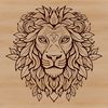 Majestic Lion SVG Clip Art A majestic lion's head with intricate details and ornate features, suitable for use in digital design projects.
