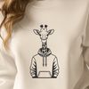 Safari Animal Silhouette A large, tall savannah animal with spots and a long neck.