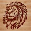 Wild Lion Close-up Vector Art A close-up of a lion's head with distinctive facial features, suitable for vector art designs.