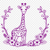 SVG Giraffe Graphic Design A high-quality SVG graphic illustration of a giraffe, suitable for digital and laser cutting applications.