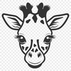 Giraffe Illustration in Natural Habitat A high-resolution illustration of a giraffe in a natural setting.