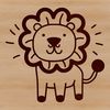 Wild Safari Beast Drawing A simple line drawing of a sitting lion, typical of safari wildlife.