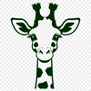 Long Necked Mammal Illustration A tall savannah animal with a long neck and spotted coat.
