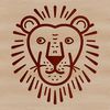 Simple line drawing of a lion's head featuring the iconic features of a big cat from Africa.