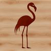 Free Flamingo Bird Illustration A stylized illustration of a flamingo bird standing on one leg, suitable for vector graphics.