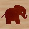 Beautiful Safari Animal Icon A standing elephant depicted in a stylized vector format.