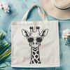 Trendy Giraffe Silhouette with Shades A cartoon giraffe wearing trendy sunglasses, suitable for vector art and digital design projects.