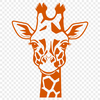 Elegant Giraffe Vector Design A vector illustration of a giraffe, a large mammal known for its distinctive coat patterns and elongated neck.