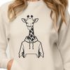 Realistic Giraffe Illustration A realistic illustration of a giraffe in a natural habitat, suitable for use as vector art or clipart.