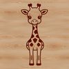 Cute Safari Mammal SVG Art SVG graphic illustration of a giraffe animal.