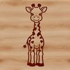 Vector Graphic Giraffe Design Free Download A high-quality digital illustration of a giraffe, suitable for vector art designs.