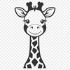 Tall Animal Illustration in Vector Format Illustration of a tall African mammal with spots, suitable for vector design projects.