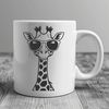 Giraffe with Shades SVG Vector Art An SVG vector graphic illustration of a giraffe with shades on its head.