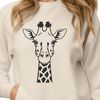 A realistic illustration of a giraffe, suitable for vector design and digital cutting machines.