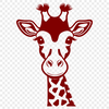 A high-quality illustration of a giraffe, suitable for various uses in design projects.