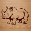 Beautiful Rhinoceros Vector Art An isolated vector graphic design of a rhinoceros for crafting and design projects.