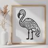 Free Beautiful Flamingo - Free DXF Download, Commercial Use