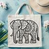 Ornate Elephant In SVG For Free Download