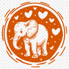 Standing Elephant Drawing - Free PNG