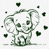 Free Cute Elephant Digital Artwork