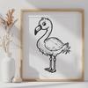 Flamingo Design In SVG, PNG, PDF And DXF File Formats