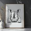 Free Unique Rhino Digital Artwork DXF - Commercial Use