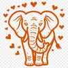 Creative Elephant Vector Illustration