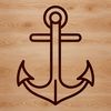 Free SVG Anchor Clip Art A simple line drawing of an anchor, often used in nautical and cruise-themed designs.