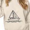 Vector Boat Design SVG File A stylized illustration of a boat in vector format, suitable for digital editing and cutting machine use.