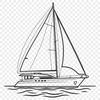 Sailboat at Sea Vector Art A detailed vector illustration of a sailboat at sea.