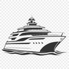 Boat Clipart Design A high-quality boat illustration designed as a vector graphic.