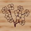 Illustrated cherry blossom flower in a vector design format.