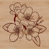 Close-up Cherry Blossom Vector Art Close-up vector design of a single sakura flower with intricate details.