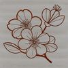 Vector Art of a Single Cherry Blossom Petal An elegant digital representation of a single cherry blossom flower with delicate petals.